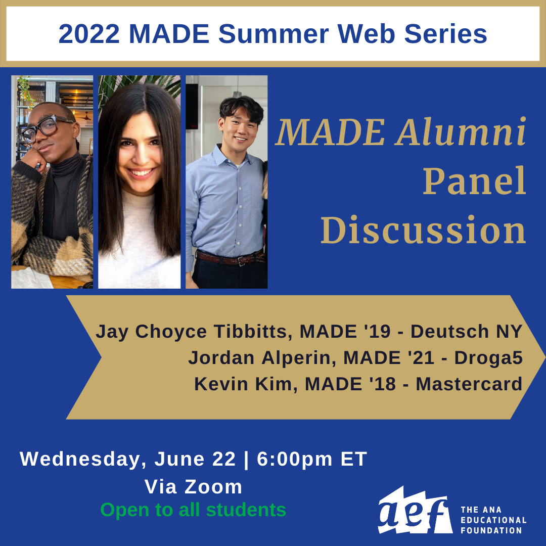 MADE Online 2022 - MADE Alumni Panel