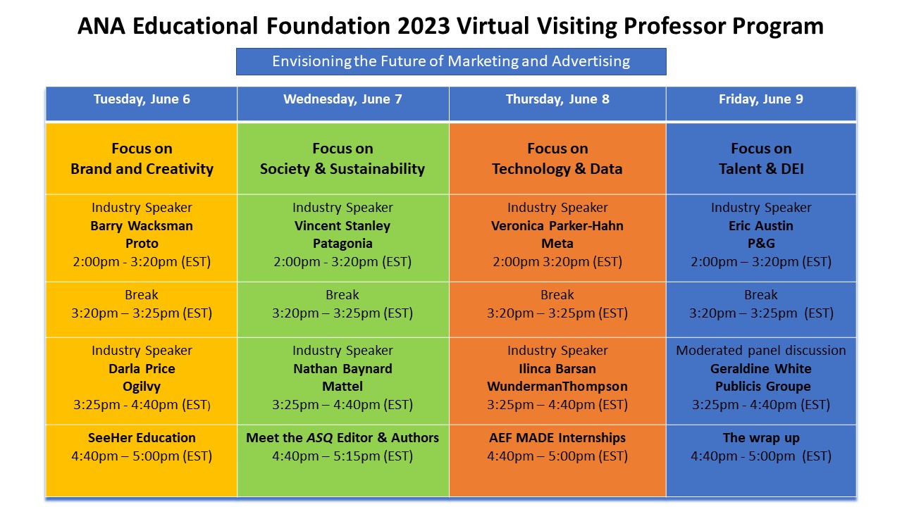 2023 Virtual VPP Agenda
